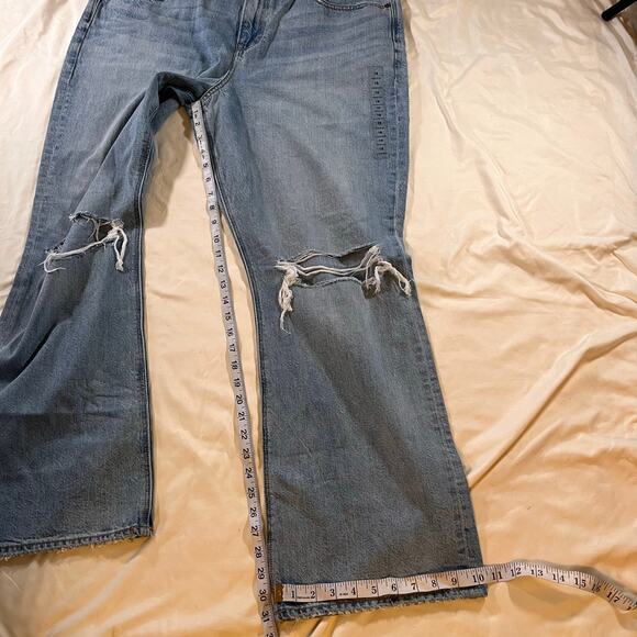 NWOT American Eagle Plus High Rise 90s Bootcut Light Wash Jean Wmns 18 Boho - Picture 11 of 11